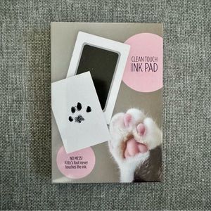 Inkless Paw Print Kit Clean Touch Ink Pads Imprint Cards Cat Lady Box Dogs Baby